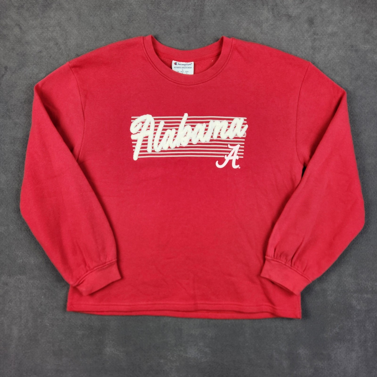Alabama Crimson Tide Sweatshirt Womens Large Red Ncaa Football Champion Pullover